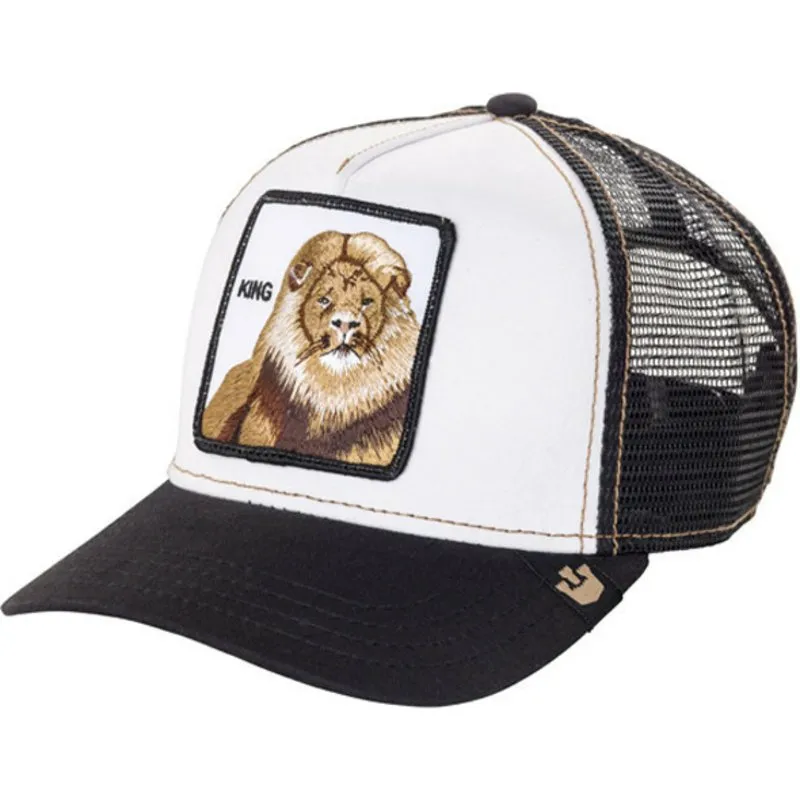 Gorra GOORIN BROS INFANTIL animales BUTCH TRUCKER rejilla/ajustable King León Blanca y negra