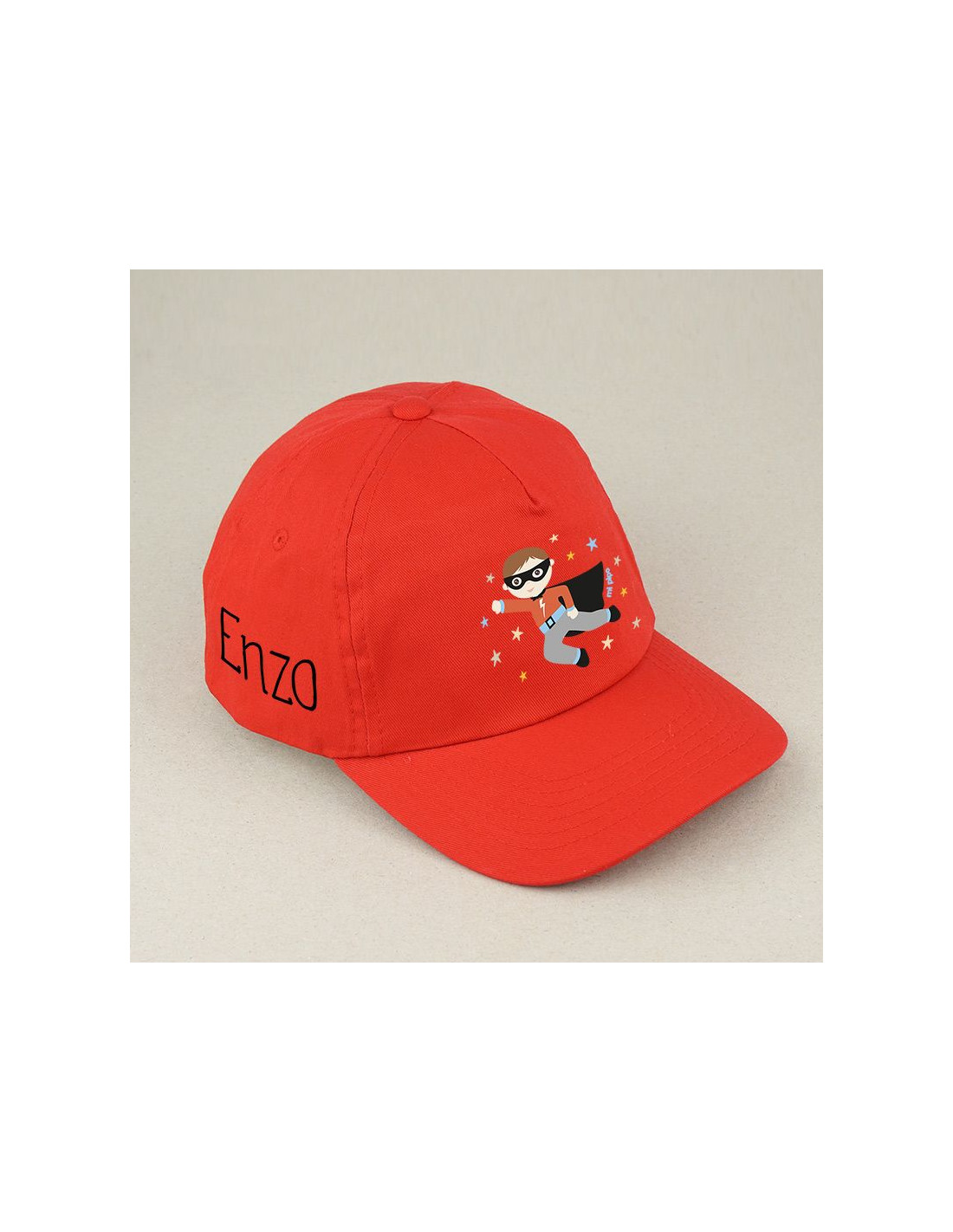 Gorra Junior Superhéroe Roja personalizada de Mi Pipo