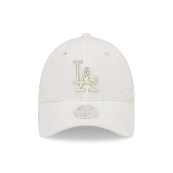 Gorra New Era LA Dodgers Metallic Logo 9FORTY Blanco Mujer