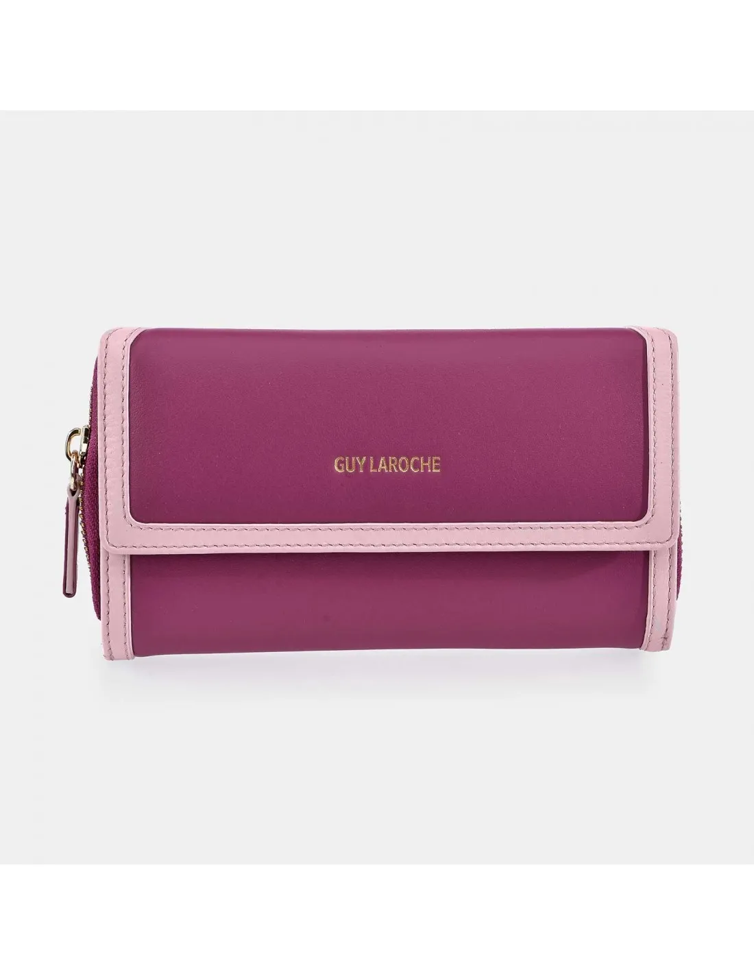 GUY LAROCHE monedero billetero con solapa para mujer en piel color