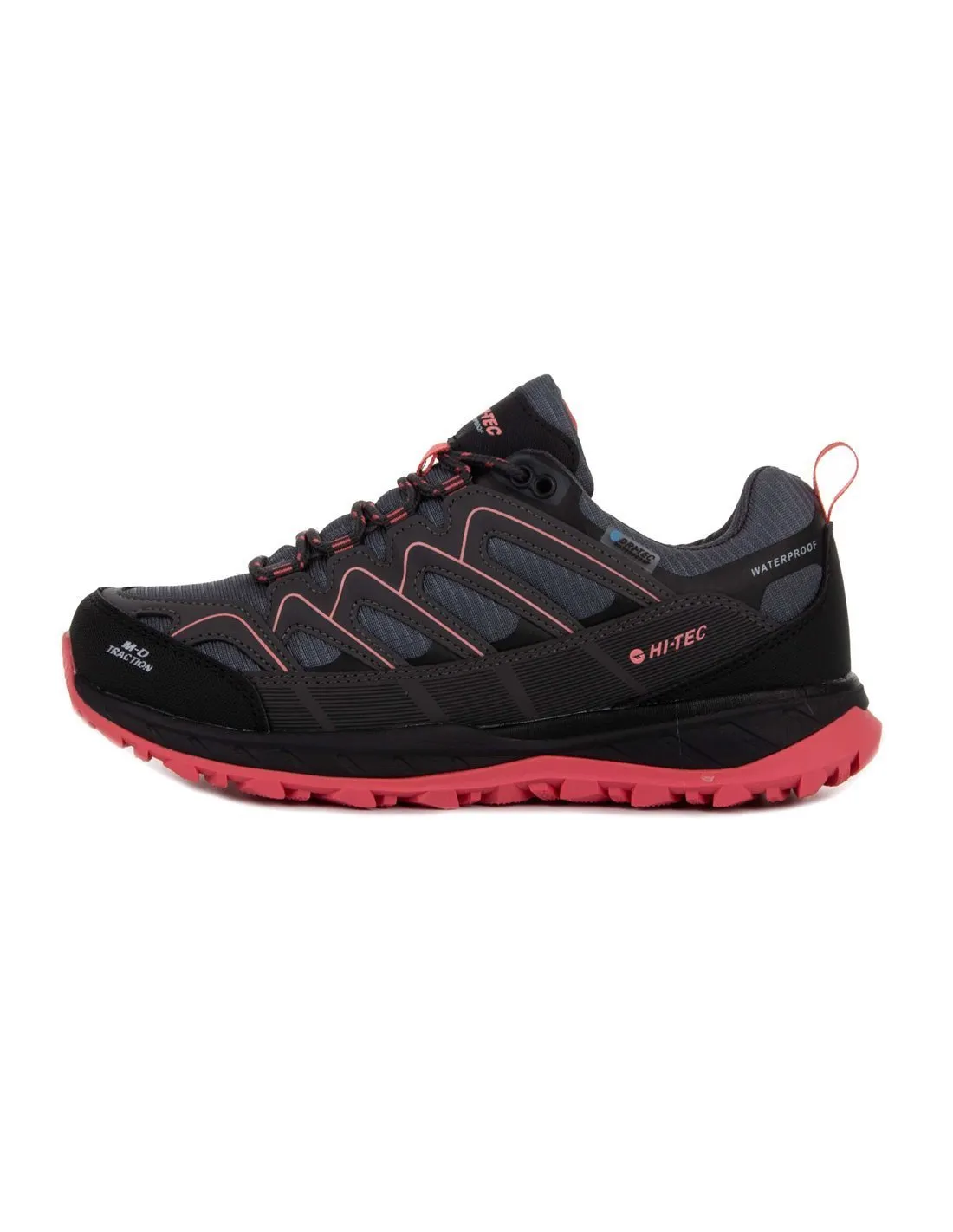 HI-TEC - Zapatillas negras y rosas Lander Low Mujer