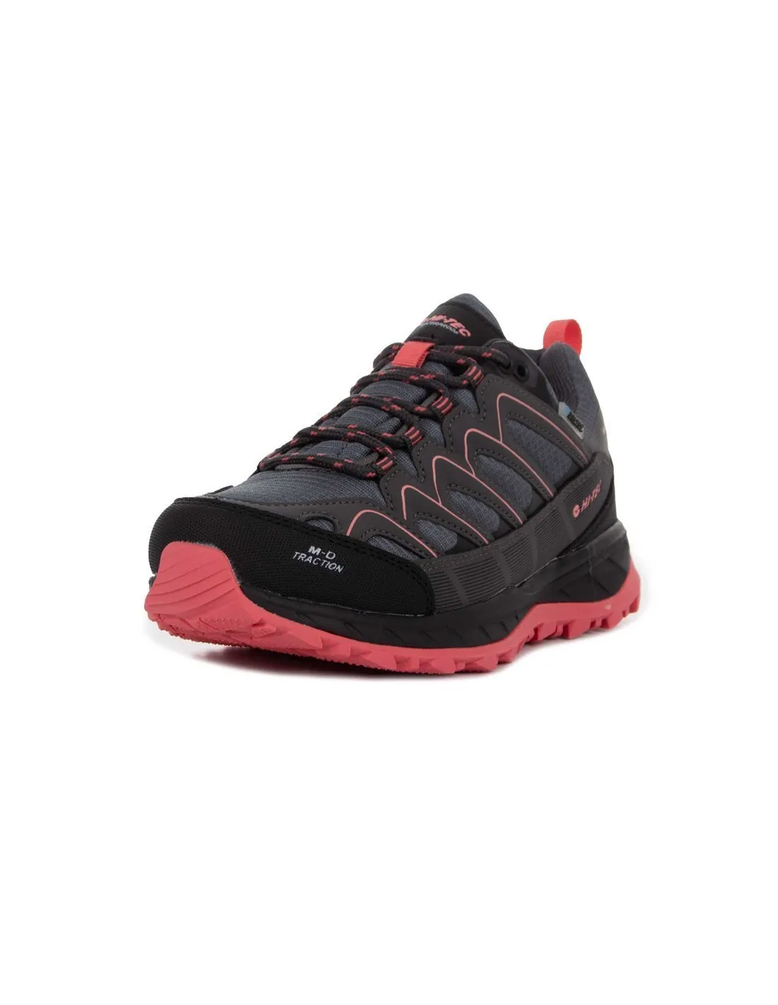 HI-TEC - Zapatillas negras y rosas Lander Low Mujer