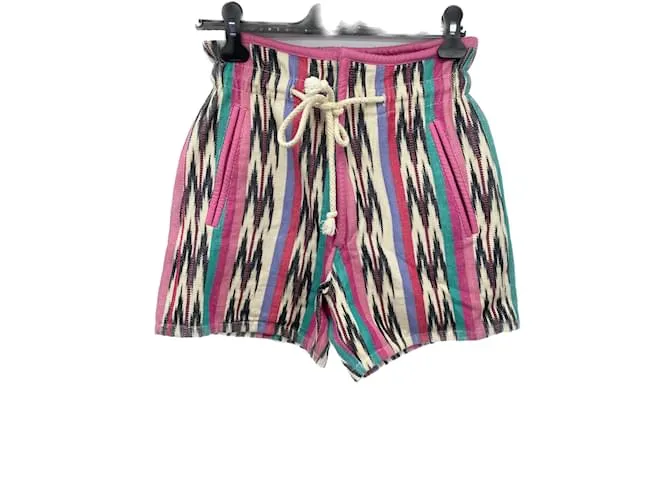 ISABEL MARANT ETOILE Pantalón corto Camiseta.fr 34 Algodón Multicolor 