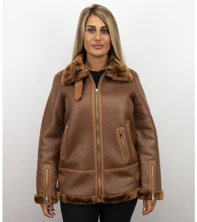 Lammy Coat Ladies - Chaqueta De Invierno Mujeres - Marrón