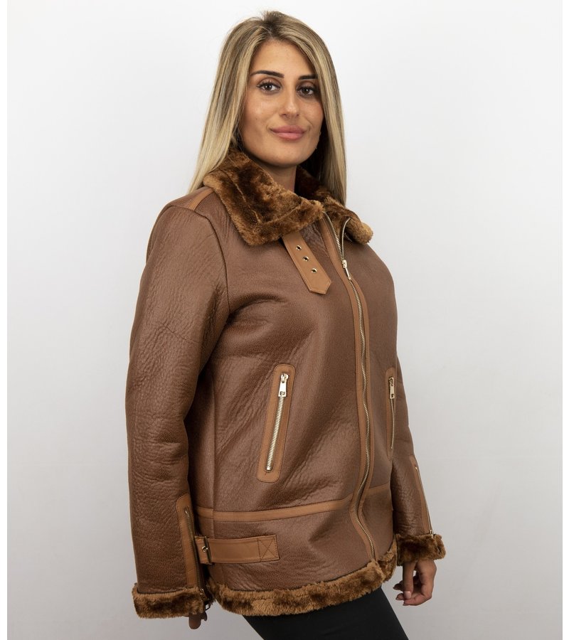 Lammy Coat Ladies - Chaqueta De Invierno Mujeres - Marrón