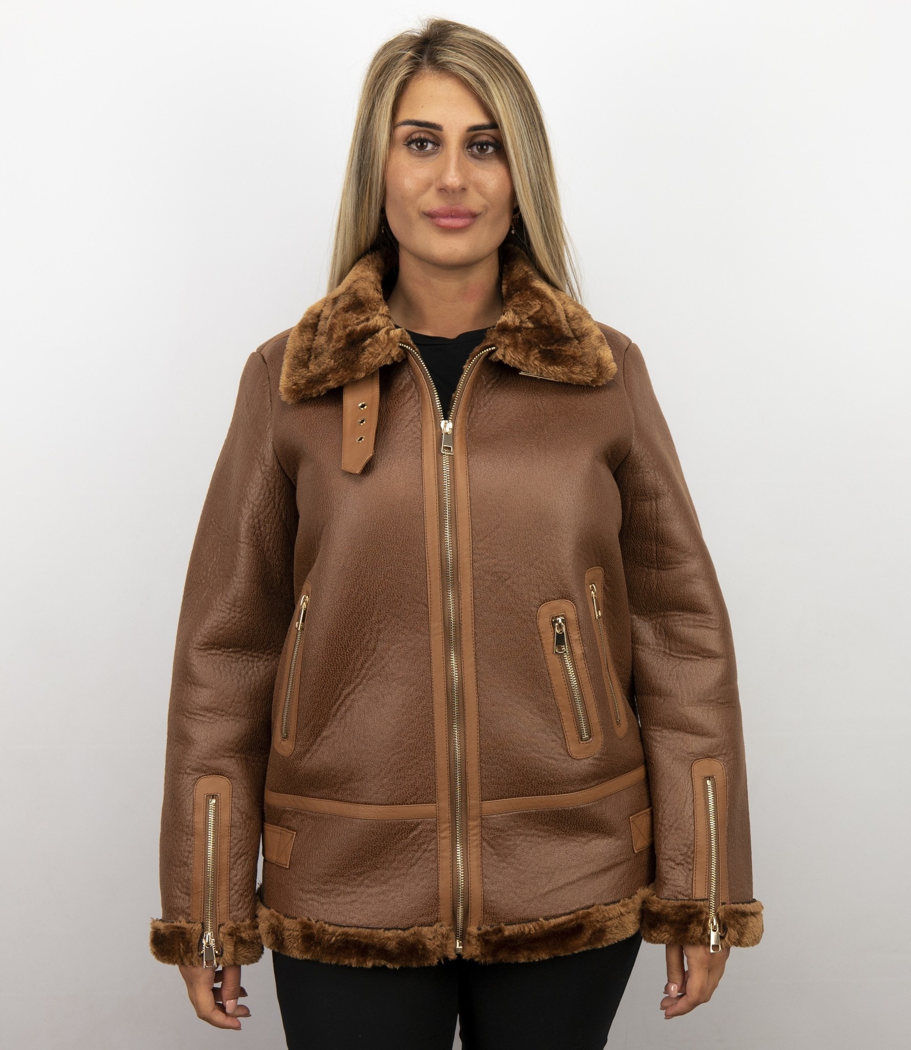 Lammy Coat Ladies - Chaqueta De Invierno Mujeres - Marrón