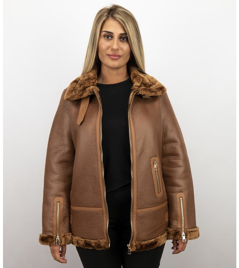 Lammy Coat Ladies - Chaqueta De Invierno Mujeres - Marrón