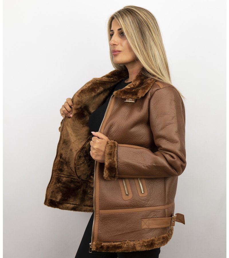 Lammy Coat Ladies - Chaqueta De Invierno Mujeres - Marrón