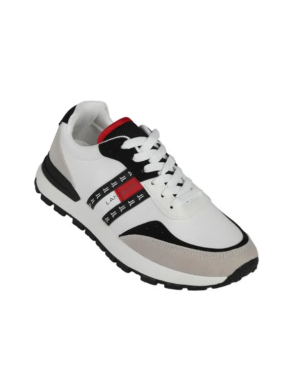 Lancetti Zapatillas de hombre bicolor con cordones