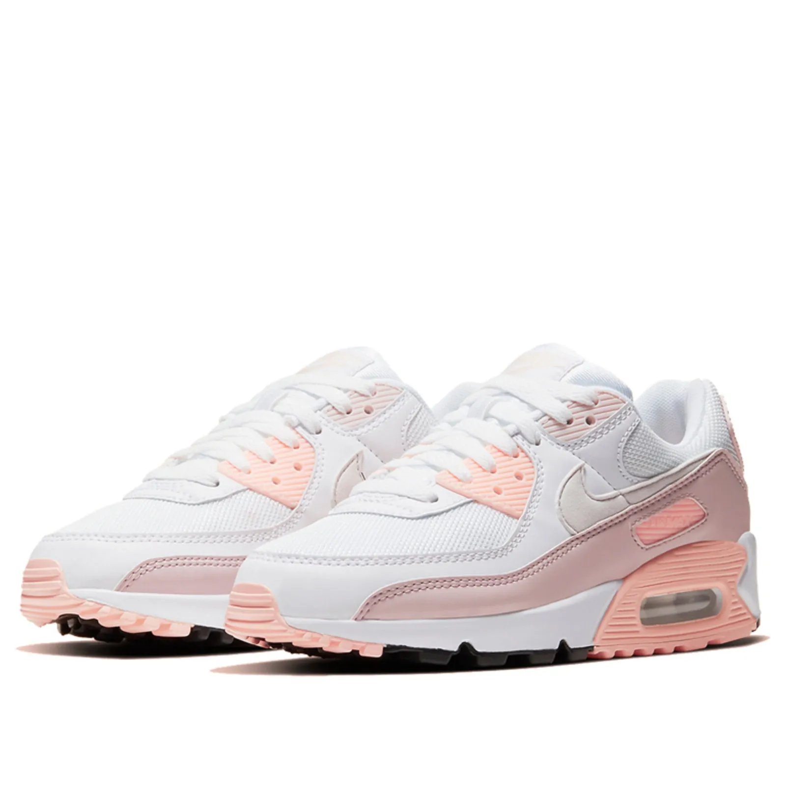 N370O Nike Air Max 90 NIKE WOMENS AIR MAX 90 WHITE BARELY ROSE CT1030-101