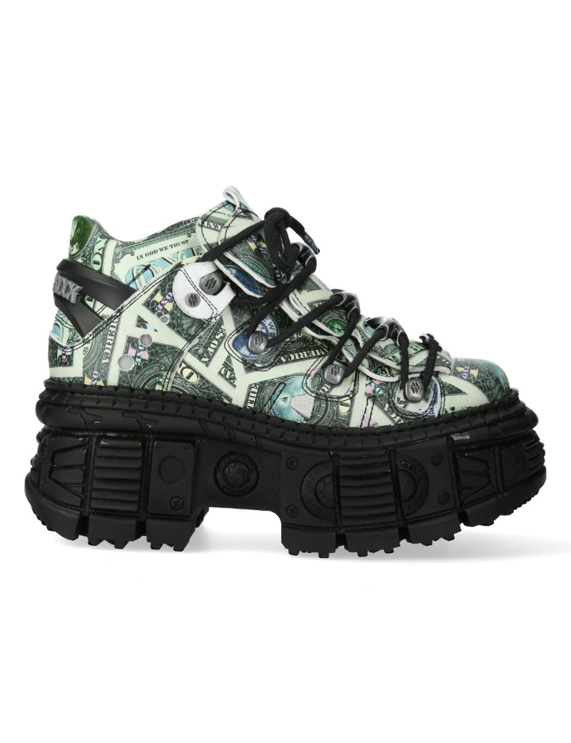 Newrock zapatos dolar verde