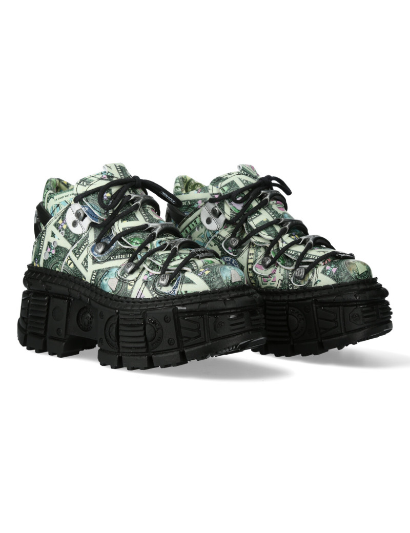 Newrock zapatos dolar verde