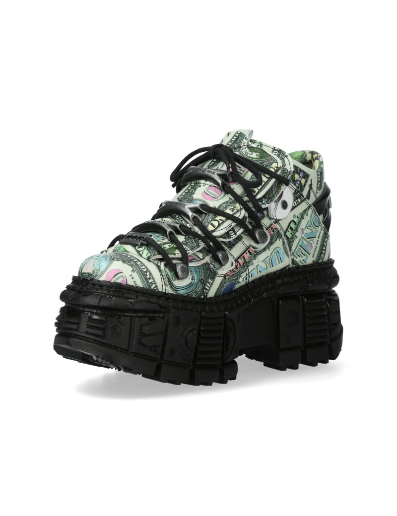 Newrock zapatos dolar verde