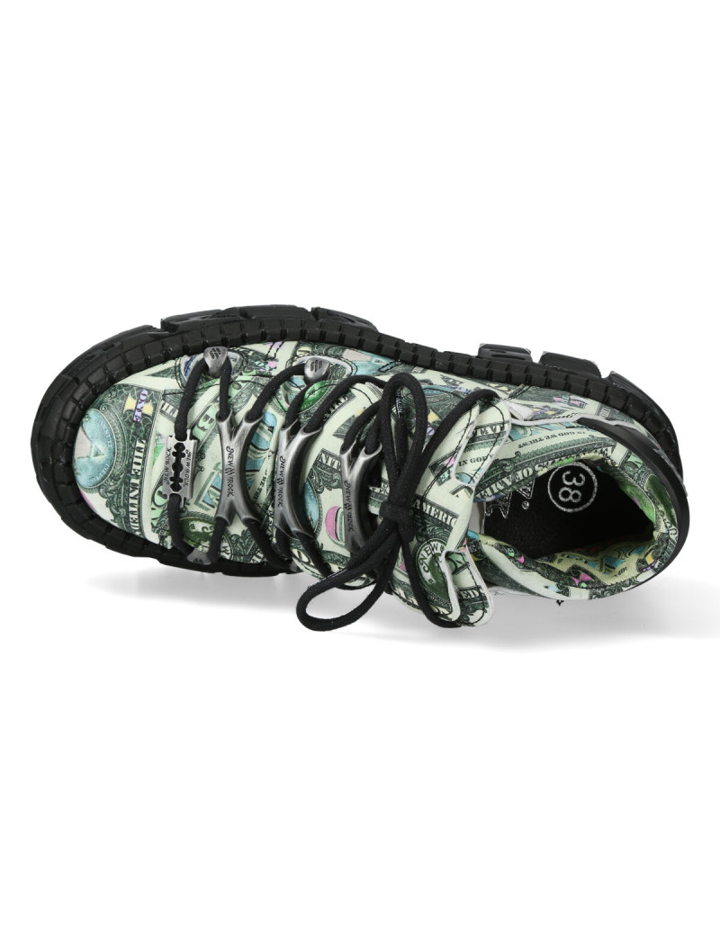 Newrock zapatos dolar verde