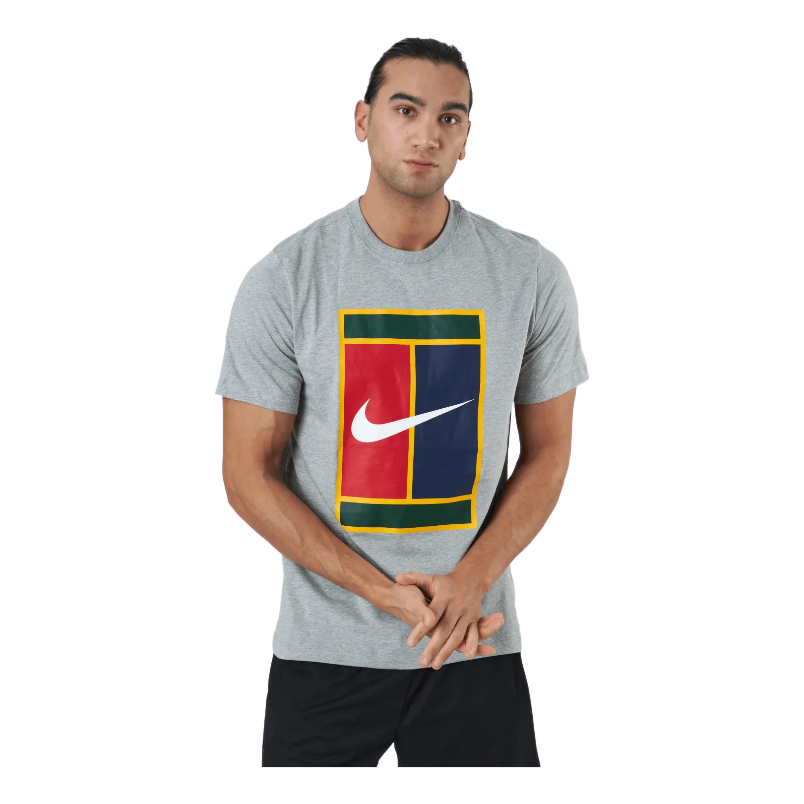 Nike Court Men's Logo Tennis T-shir Dk Grey Heather