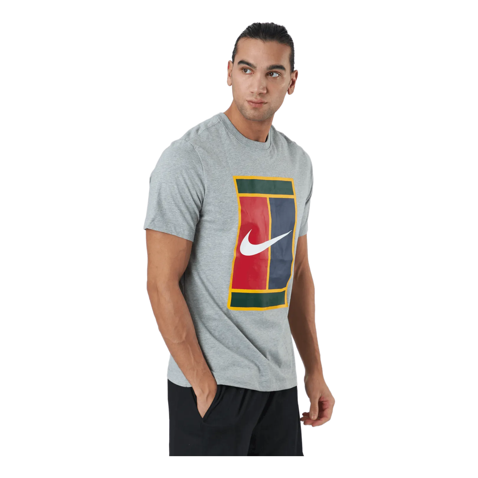 Nike Court Men's Logo Tennis T-shir Dk Grey Heather