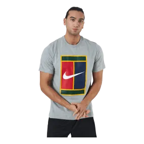 Nike Court Men's Logo Tennis T-shir Dk Grey Heather