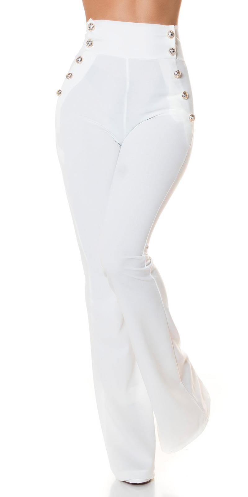 Pantalones blanco acampanados 