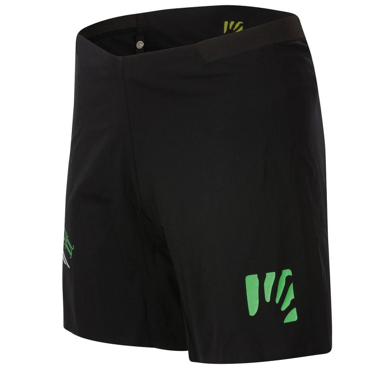 Pantalones cortos de running para hombre Karpos Lavaredo (Negro/Verde Fluo)