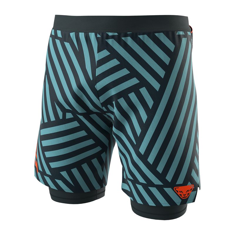 Pantalones cortos de trail running Dynafit TRAIL GRAPHIC 2/1 SHORTS (azul tormenta RAZZLE DAZZLE) Hombre