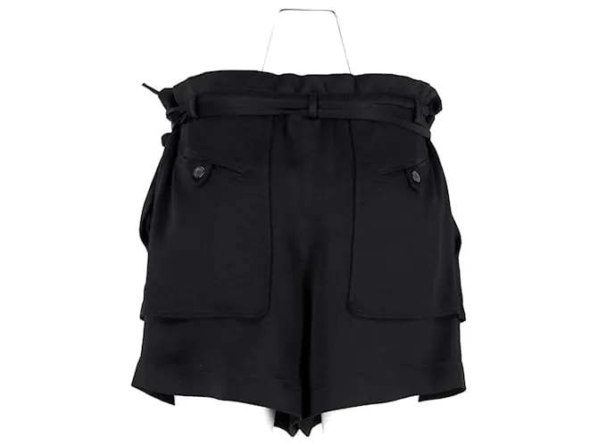 Pantalones cortos Paperbag Valentino Garavani en Viscosa Negra Negro 