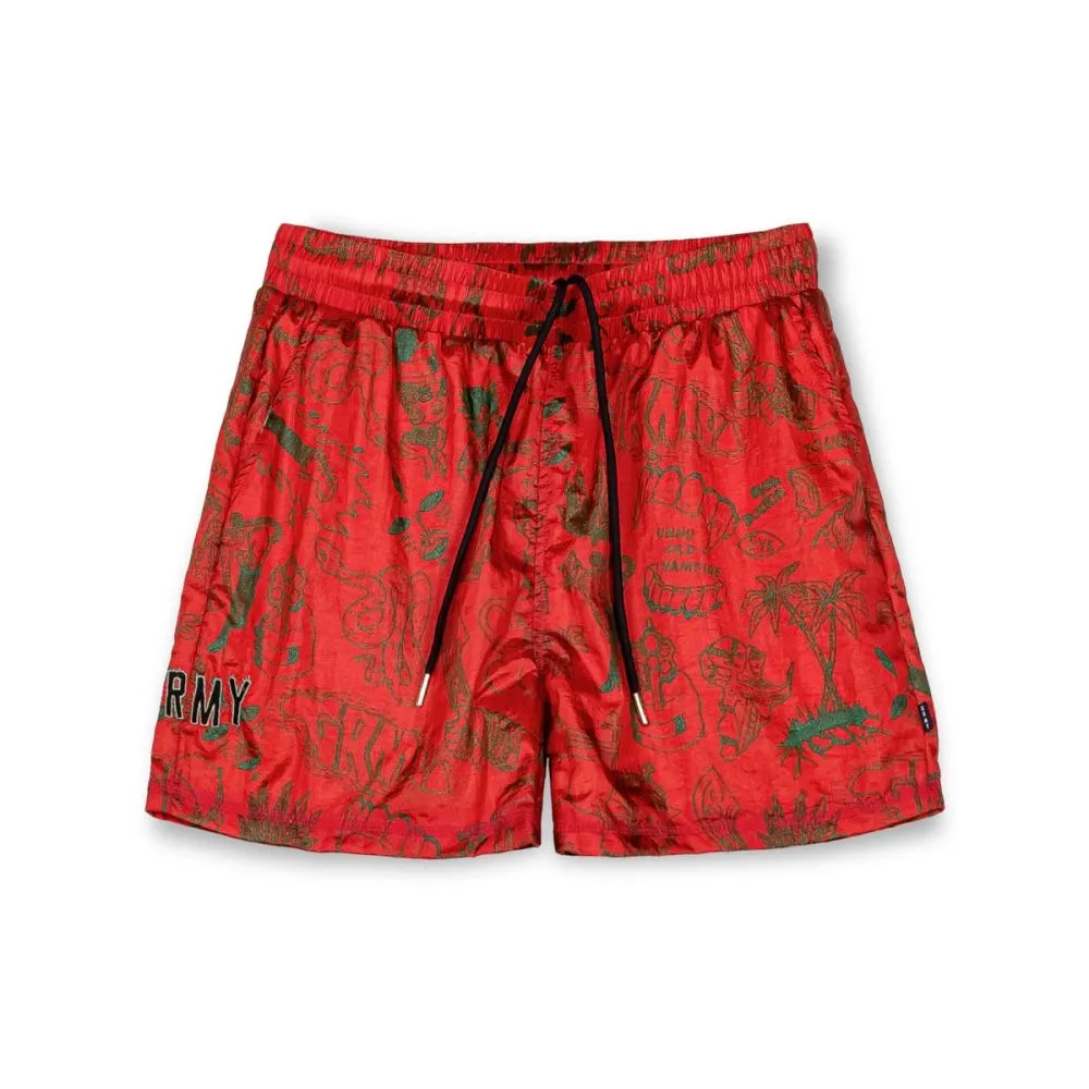 PANTALÓN CORTO GRIMEY THE TOUGHEST SATIN - RED | Spring 23