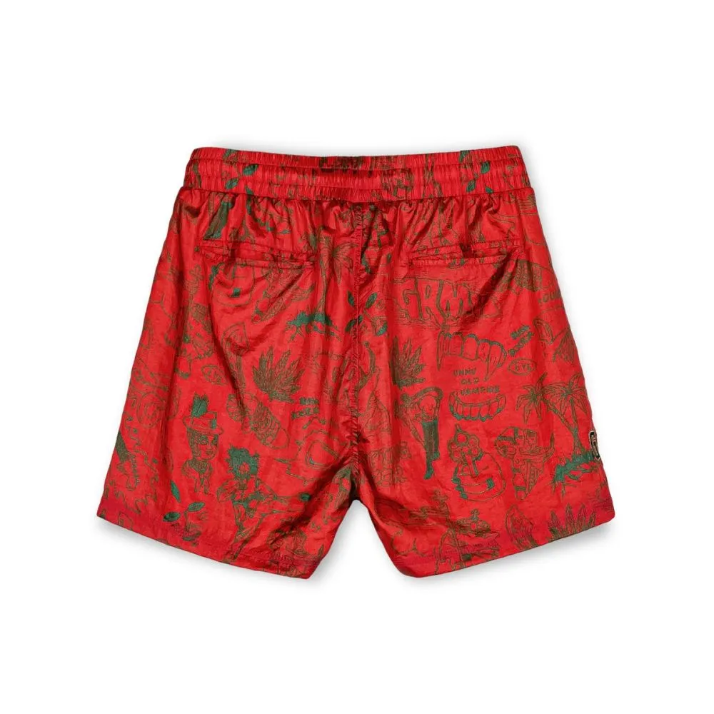 PANTALÓN CORTO GRIMEY THE TOUGHEST SATIN - RED | Spring 23