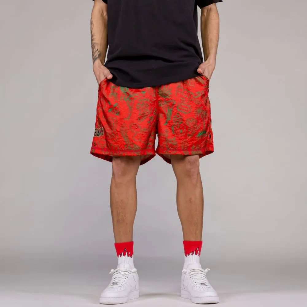 PANTALÓN CORTO GRIMEY THE TOUGHEST SATIN - RED | Spring 23