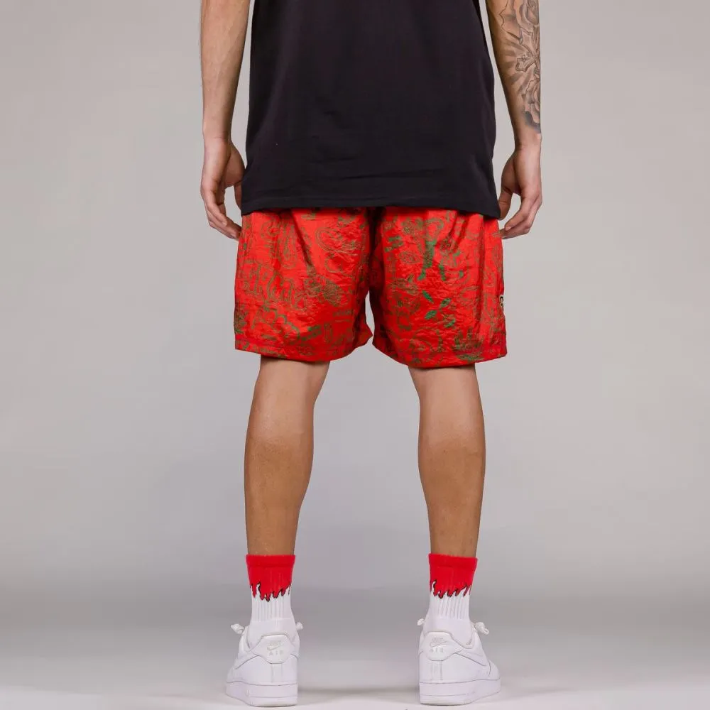 PANTALÓN CORTO GRIMEY THE TOUGHEST SATIN - RED | Spring 23