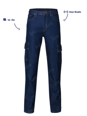 Pantalón Cargo de Mezclilla para Trabajo