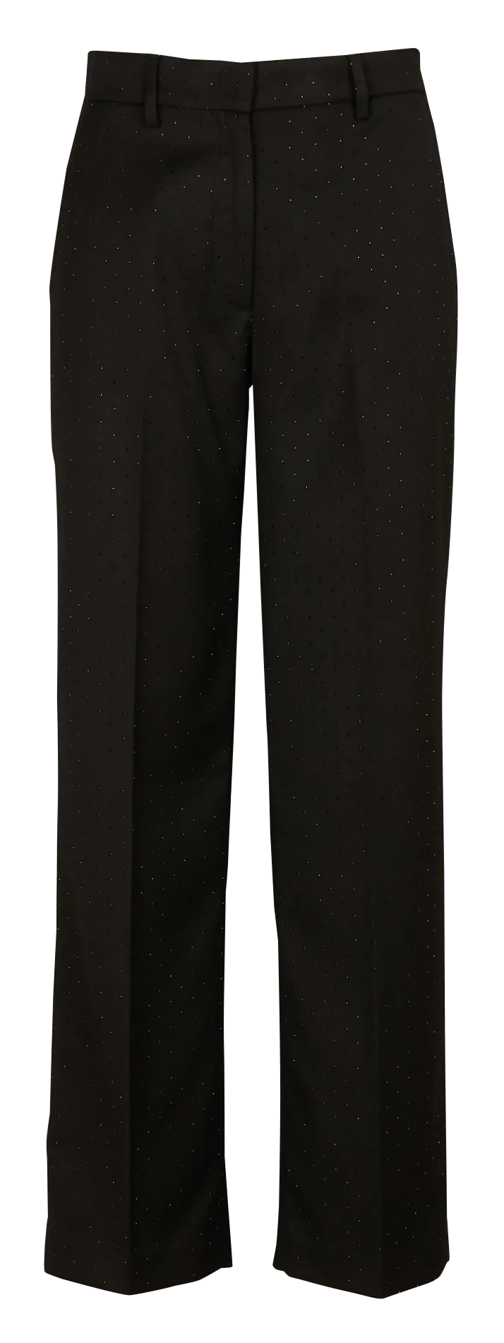 Pantalón chino recto con tachuelas en negro