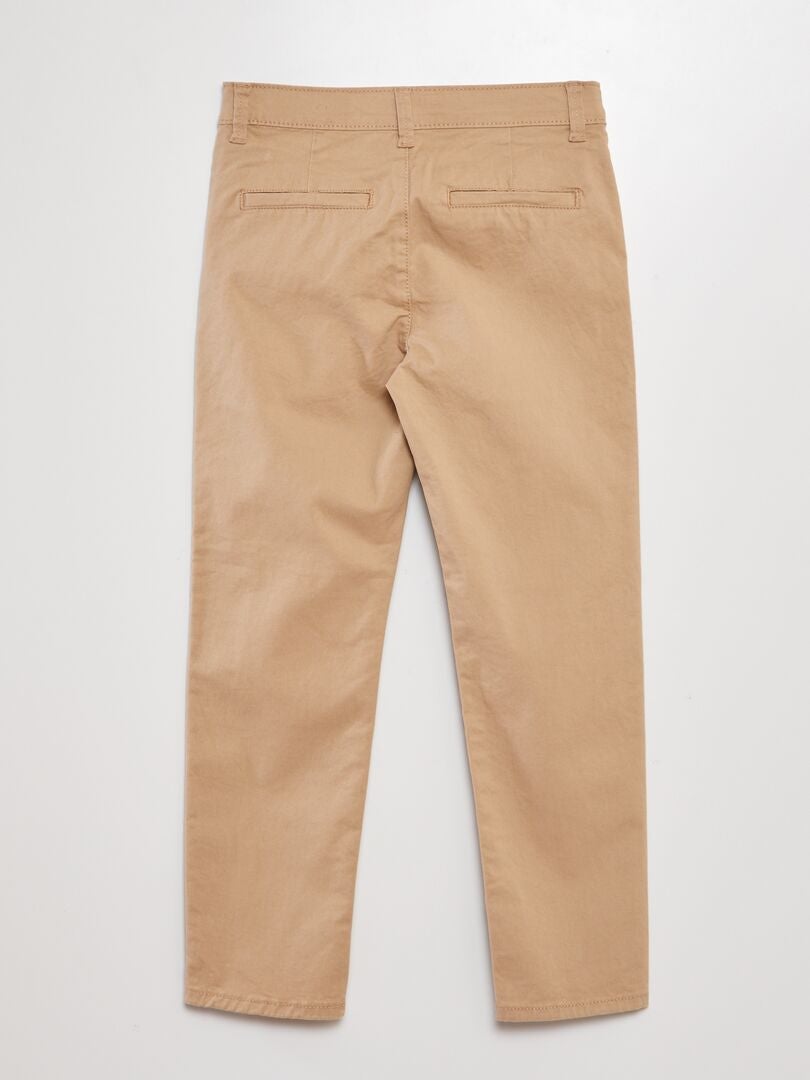 Pantalón chino slim - BEIGE