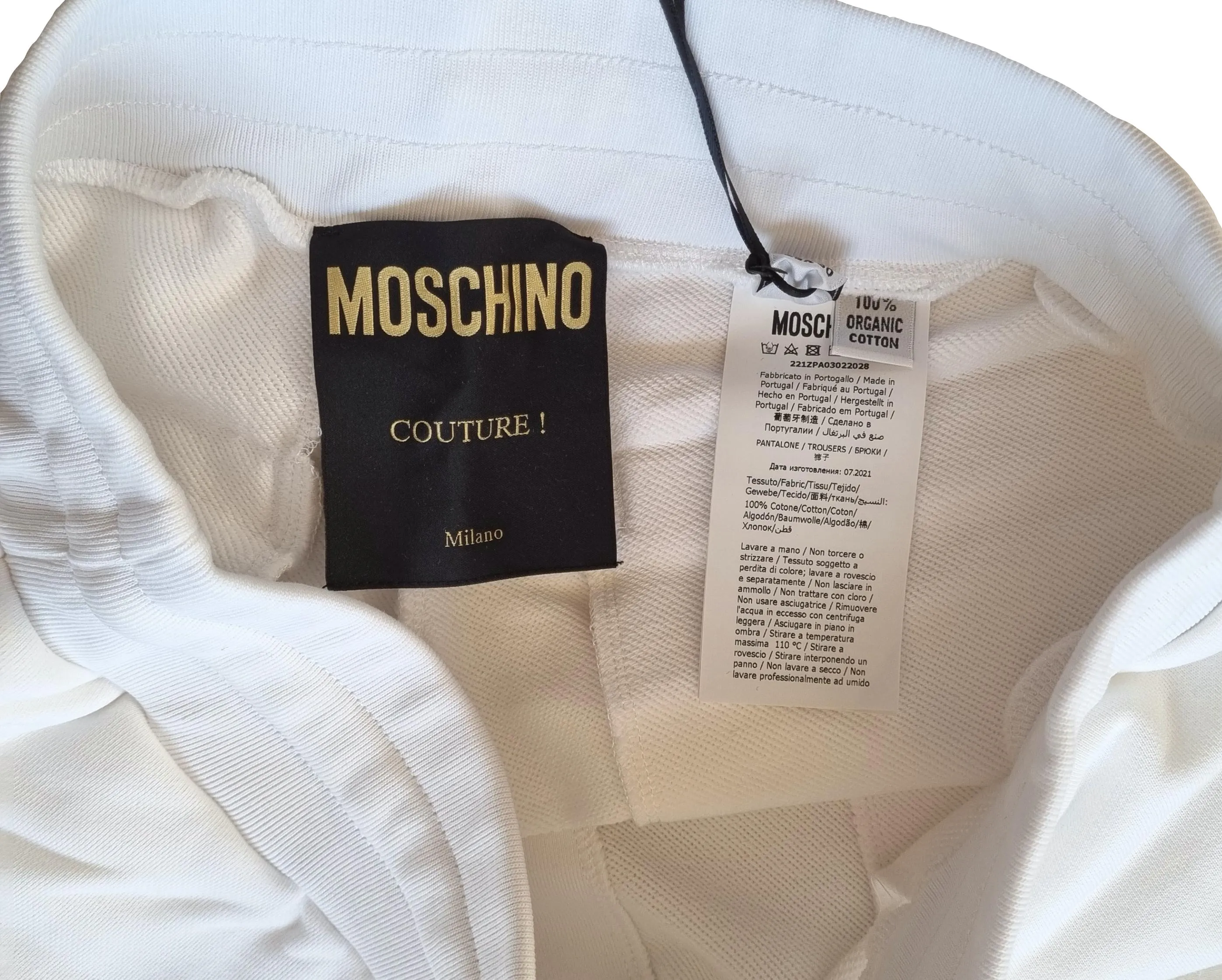 Pantalón corto de hombre MOSCHINO question ZPA0302 blanco