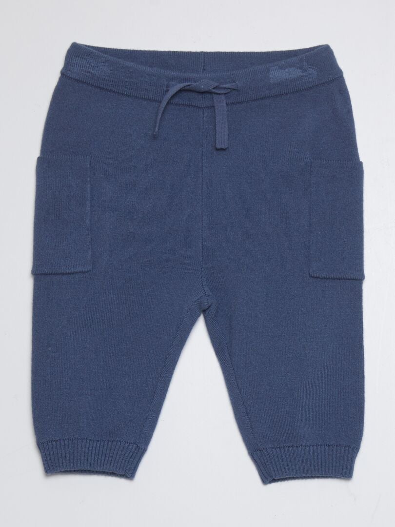 Pantalón de jogging con bolsillos de parche + calcetines - AZUL