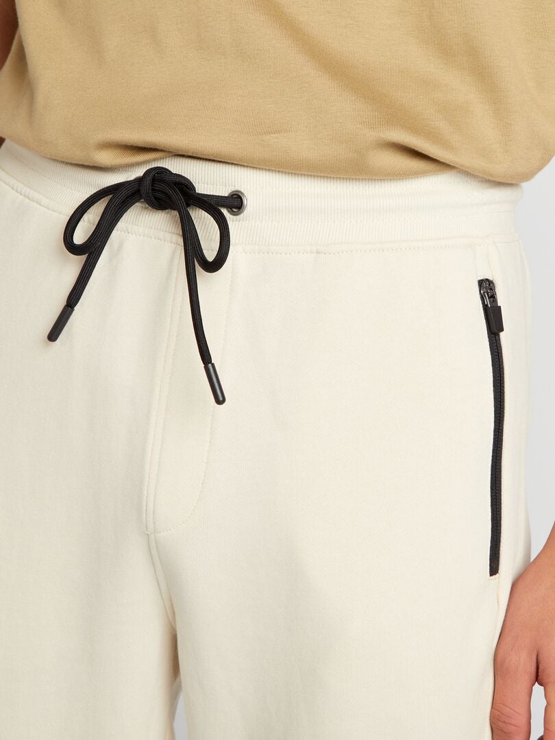 Pantalón de jogging con detalles a contraste - beige