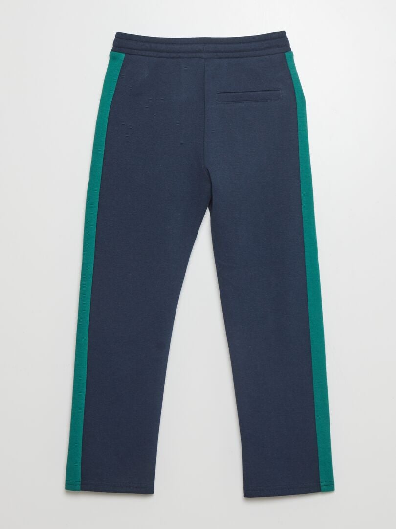 Pantalón de jogging de piqué de algodón - azul