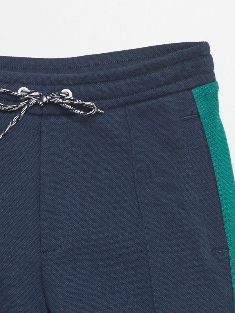 Pantalón de jogging de piqué de algodón - azul