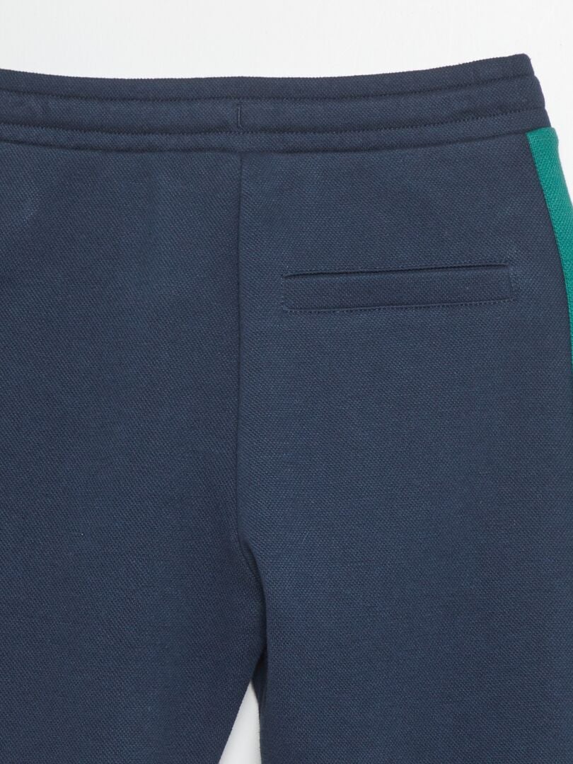 Pantalón de jogging de piqué de algodón - azul