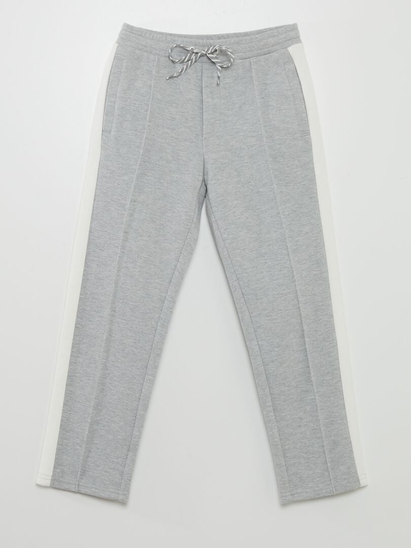 Pantalón de jogging de piqué de algodón - GRIS