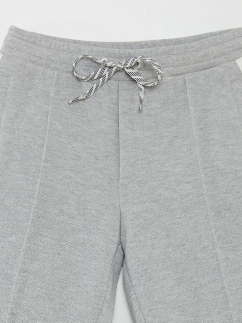 Pantalón de jogging de piqué de algodón - GRIS