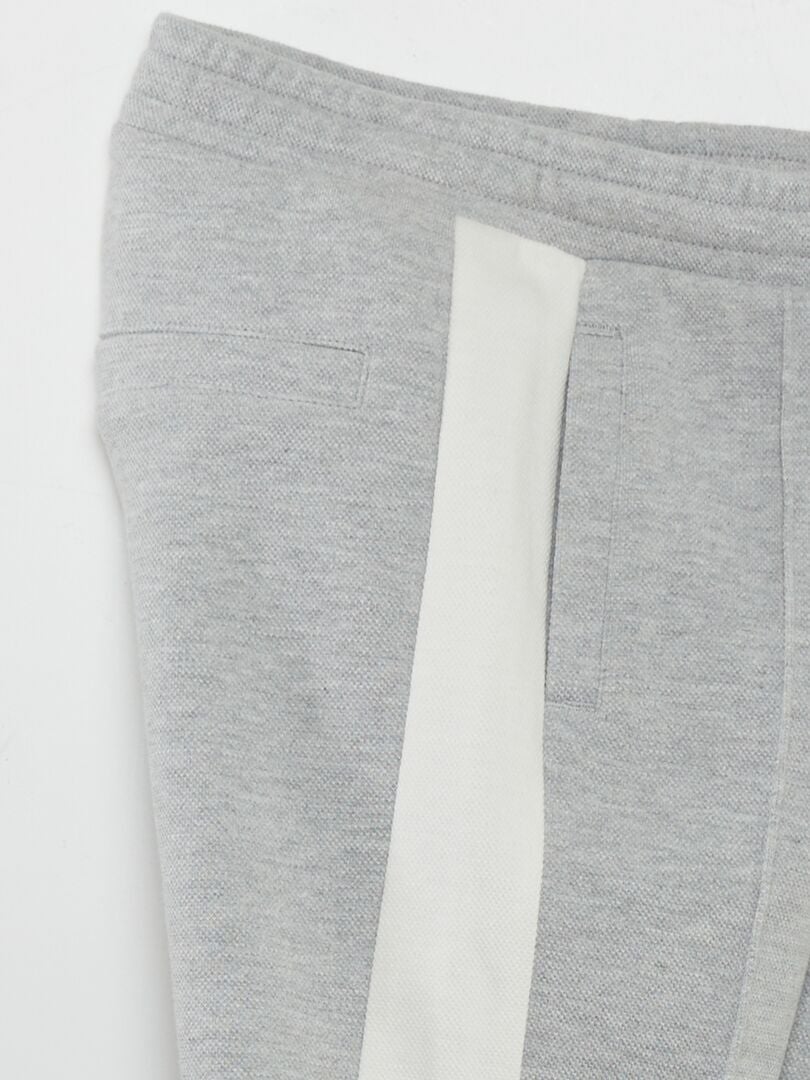 Pantalón de jogging de piqué de algodón - GRIS