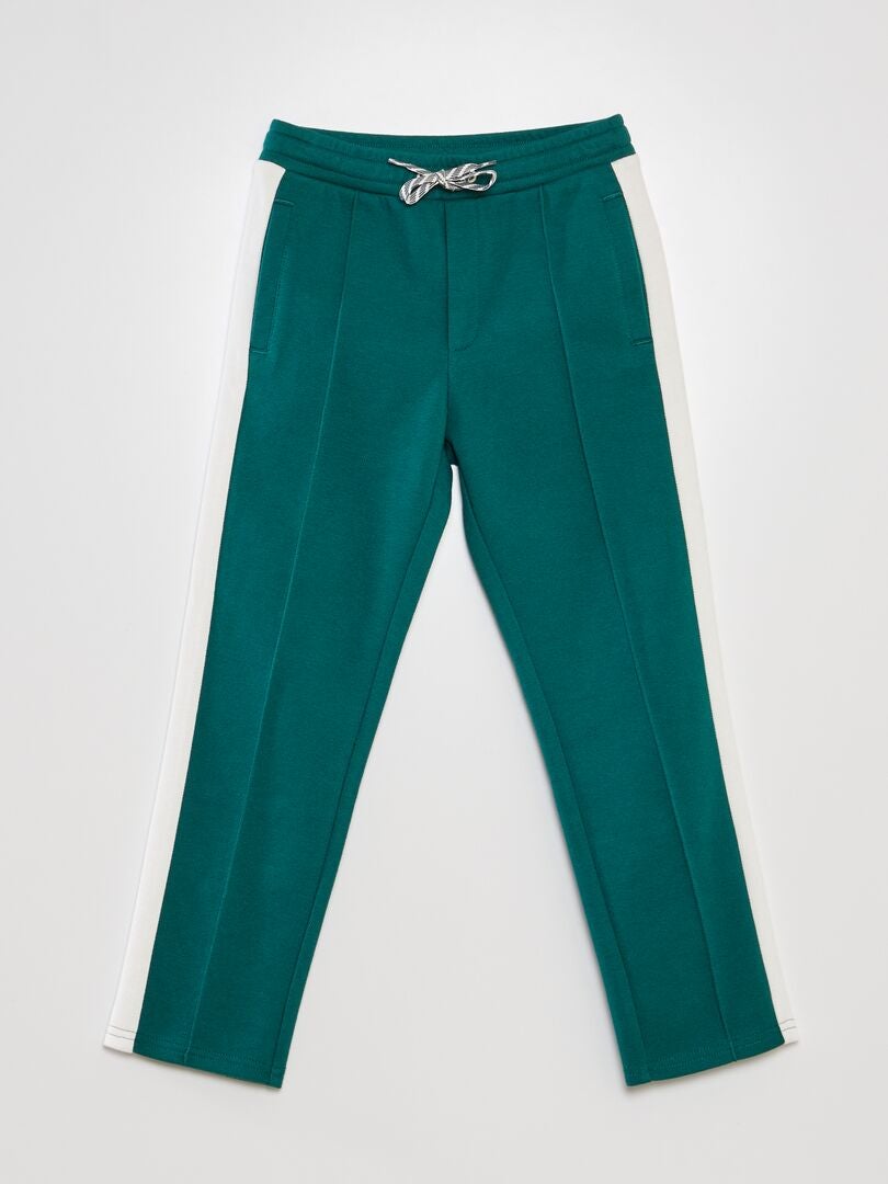 Pantalón de jogging de piqué de algodón - VERDE