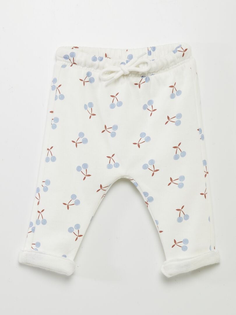 Pantalón deportivo corte sarouel - BLANCO