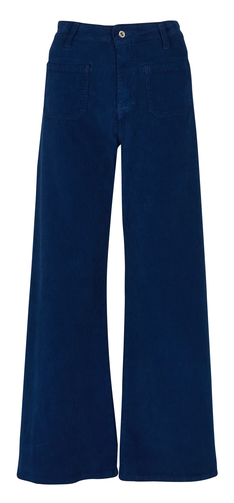 Pantalón flare de mezcla de algodón en azul