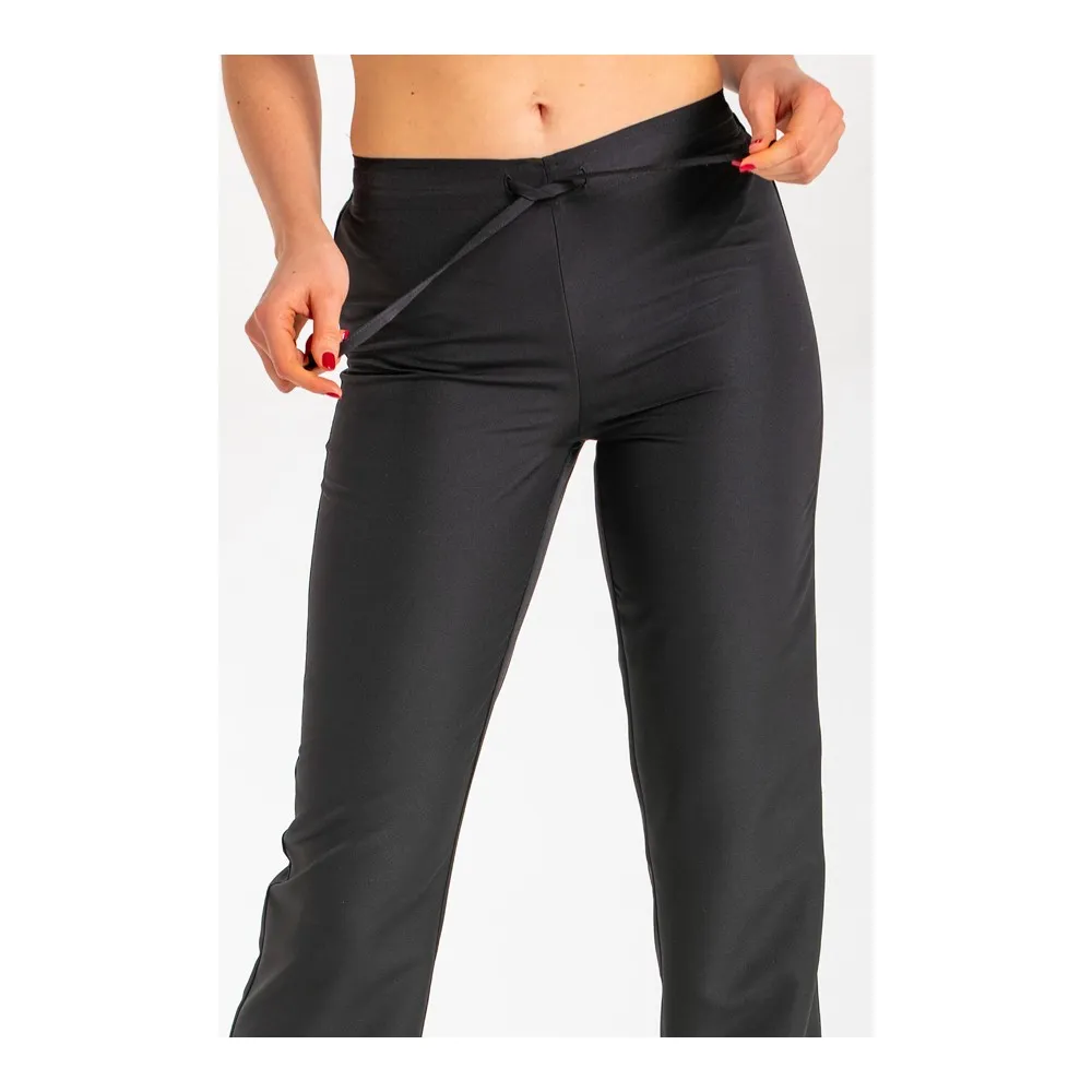 Pantalón lazo microfibra negro