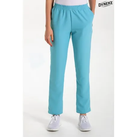 Pantalón microfibra azul porcelana con bolsillos