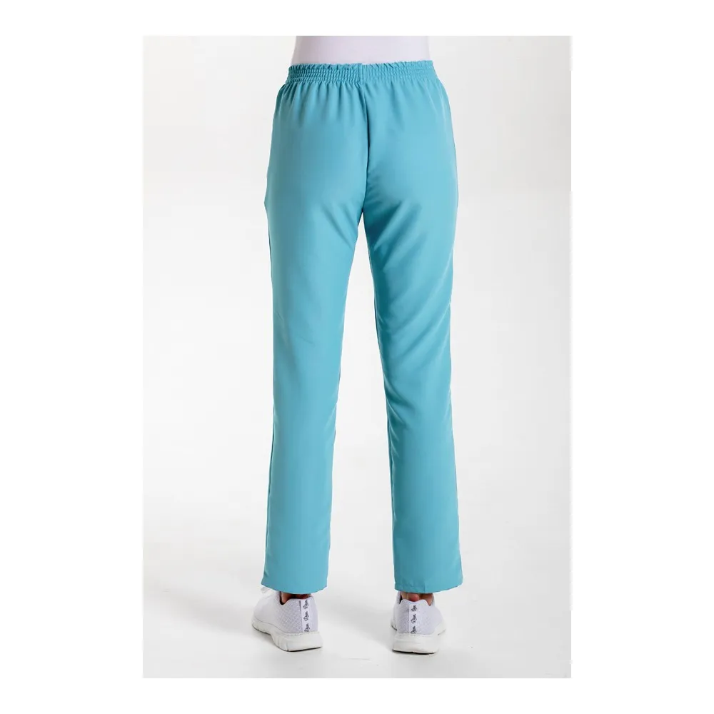 Pantalón microfibra azul porcelana con bolsillos