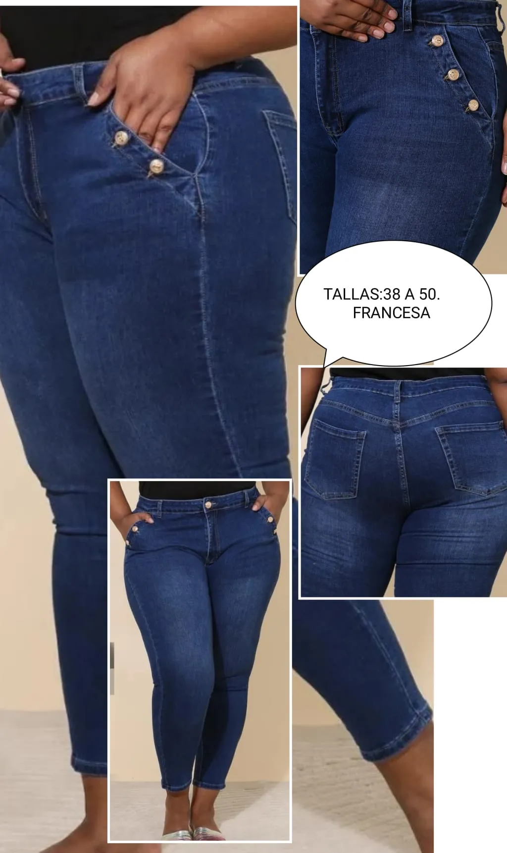 Pantalón Vaquero Mujer Talla Grande