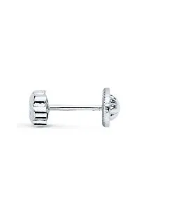 Pendiente Oro Blanco 5 mm.