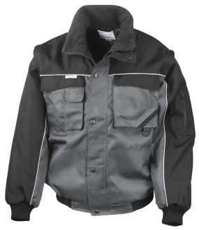 Result RE71A - Chaqueta heavy duty pilot con cremallera de Work-Guard - Grey/ Black